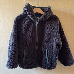 Zara teddy bear boucle jacket with soft liner